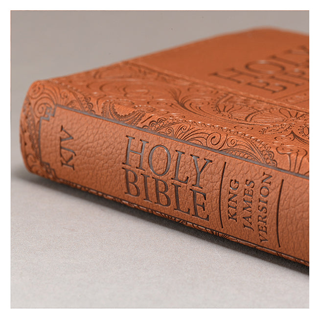 KJV Mini Pocket Bible, Lux, Leather, Tan