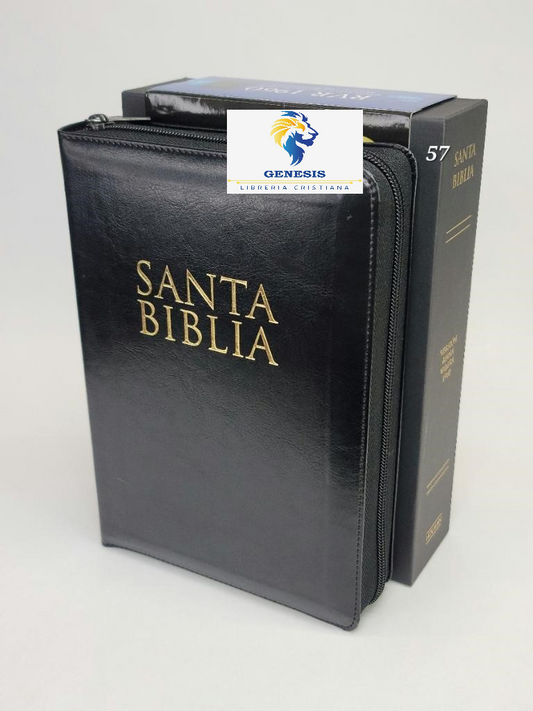 Biblia Letra Gigante 14 puntos Reina Valera 1960 Piel Negro con Índice y Cierre