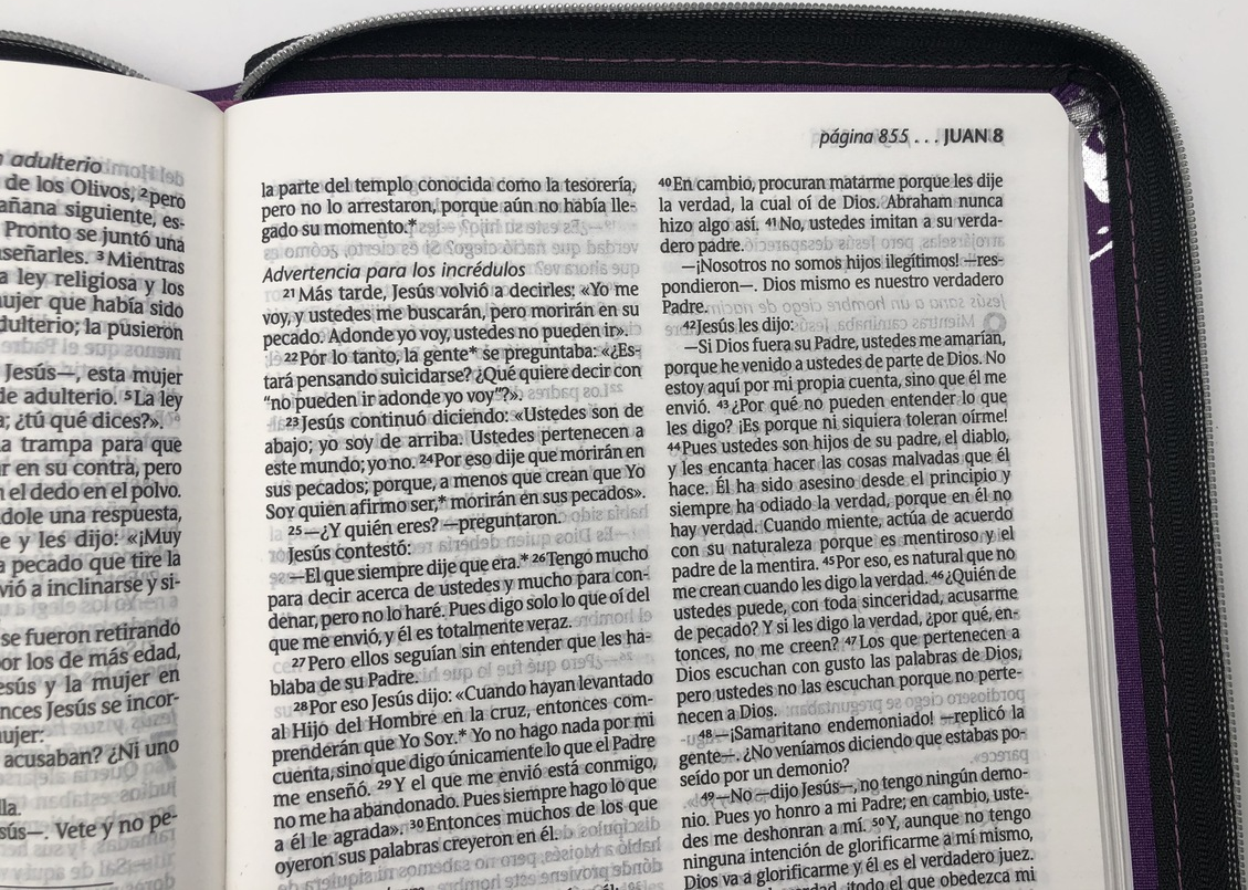 Santa Biblia NTV, Edición zíper- Morada