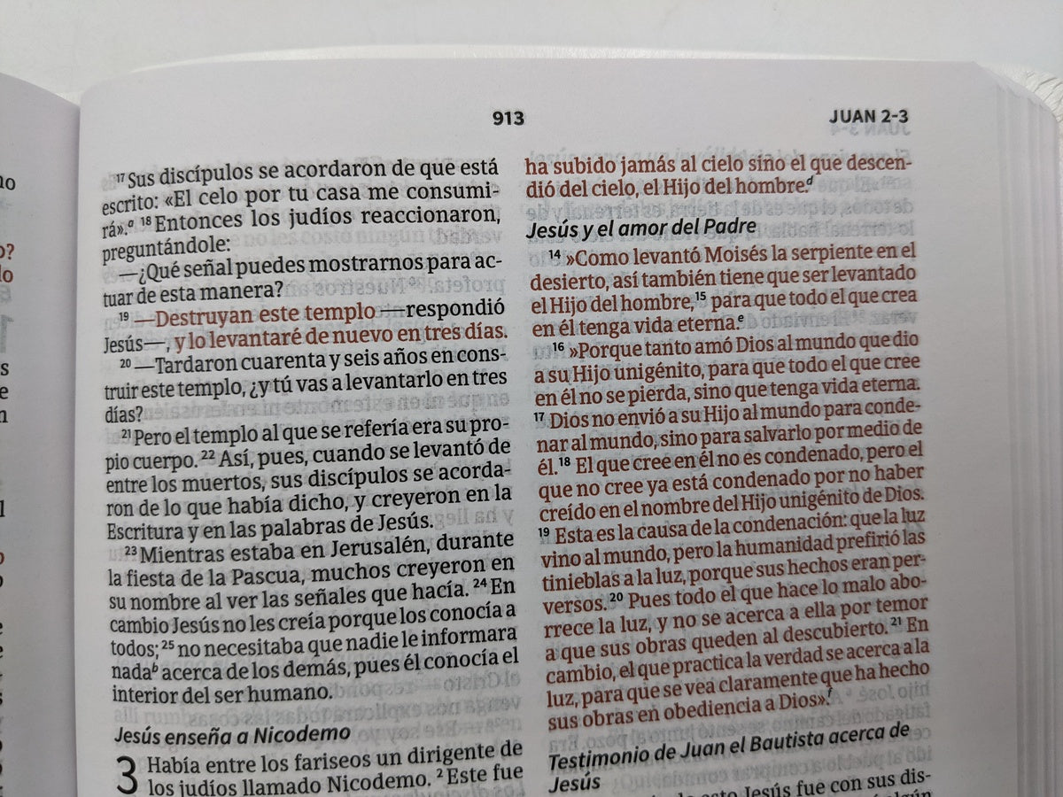 NVI Biblia, blanco imitacion piel