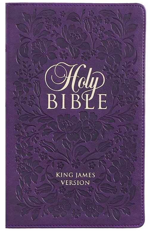 KJV Giant-Print Bible--imitation leather, purple