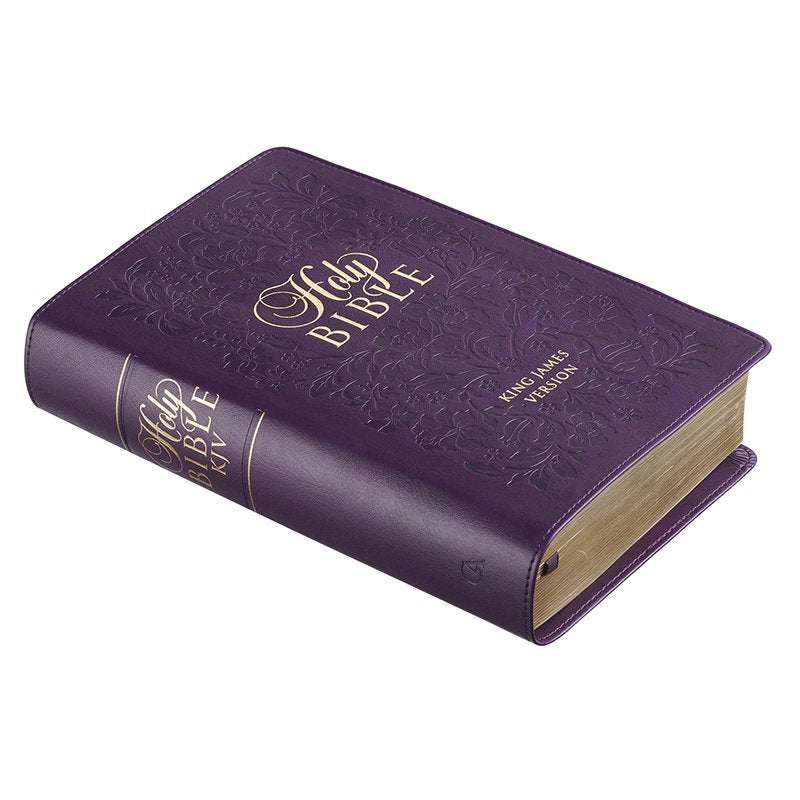 KJV Giant-Print Bible--imitation leather, purple