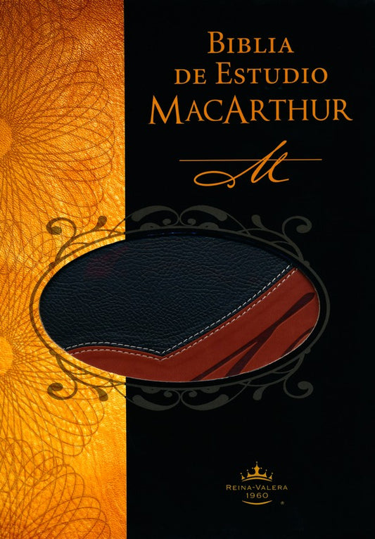 MacArthur Study Bible, Imitation Leather Black/Terracotta