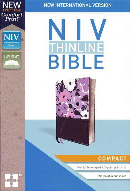 NIV Thinline Bible Compact Purple, Imitation Leather