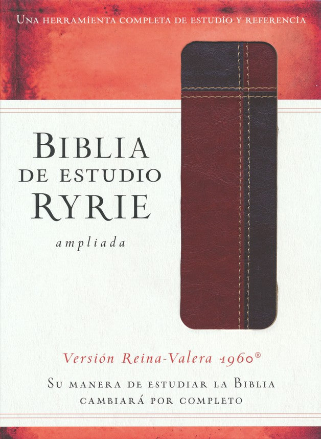 Biblia de estudio Ryrie ampliada RVR 1960, Marrón con Índice