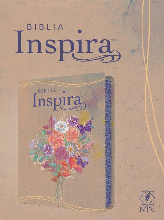 Biblia Inspira NTV, Imit. Piel, Rosado Acuarela