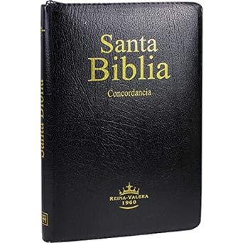 Biblia RVR60 Económica con Concordancia, zíper y indice, tapa negra