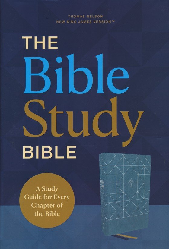 NKJV The Bible Study Bible, Comfort Print--cloth over board, blue