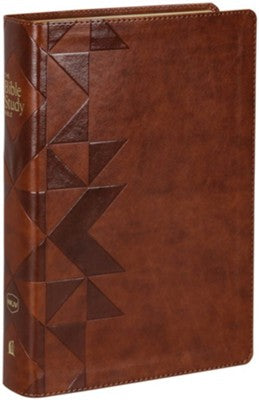 NKJV The Bible Study Bible, Comfort Print--soft leather-look, brown