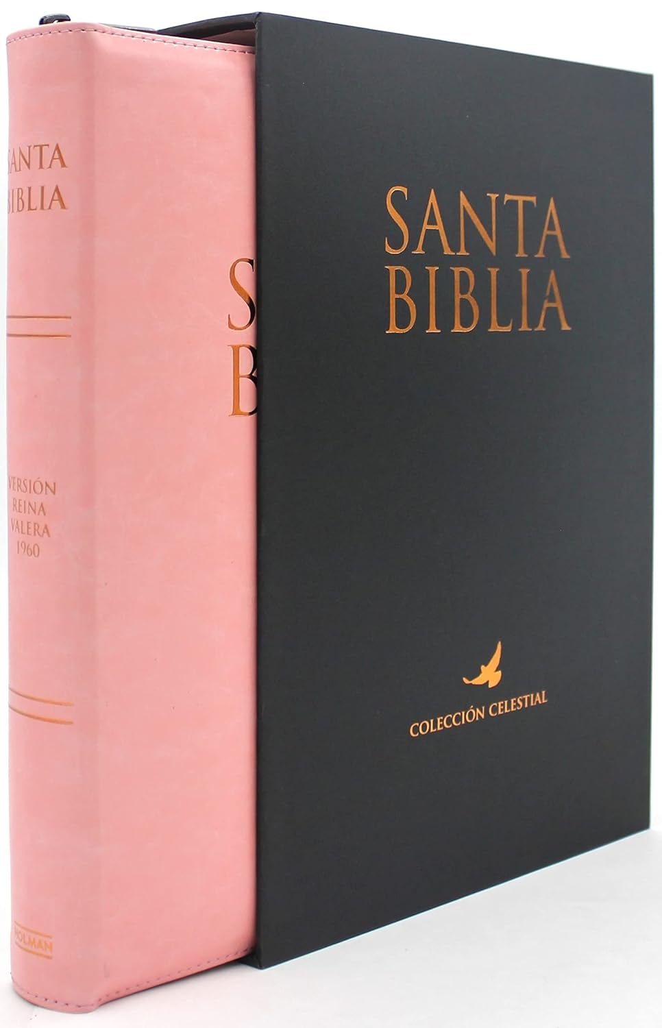 Biblia para Mujer Reina Valera 1960 Letra Super Gigante con Cierre Indice Semil Piel en color Rosado con Estuche de Proteccion Edicion Especial con fotos y ilustraciones