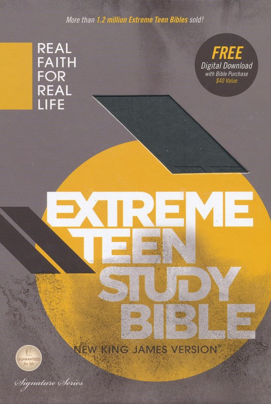 NKJV Extreme Teen Study Bible, Leathersoft, charcoal