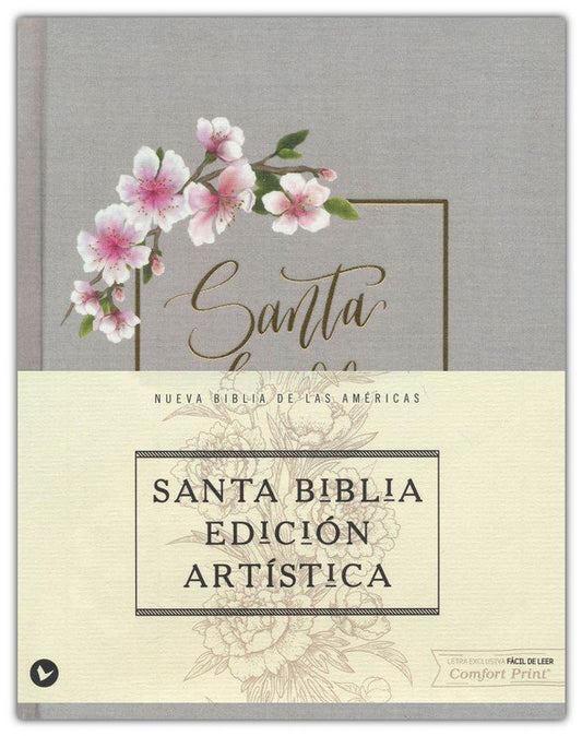 Santa Biblia Edicion Artistica, Tapa Dura/Tela, Canto con Diseno, Edicion Letra Roja