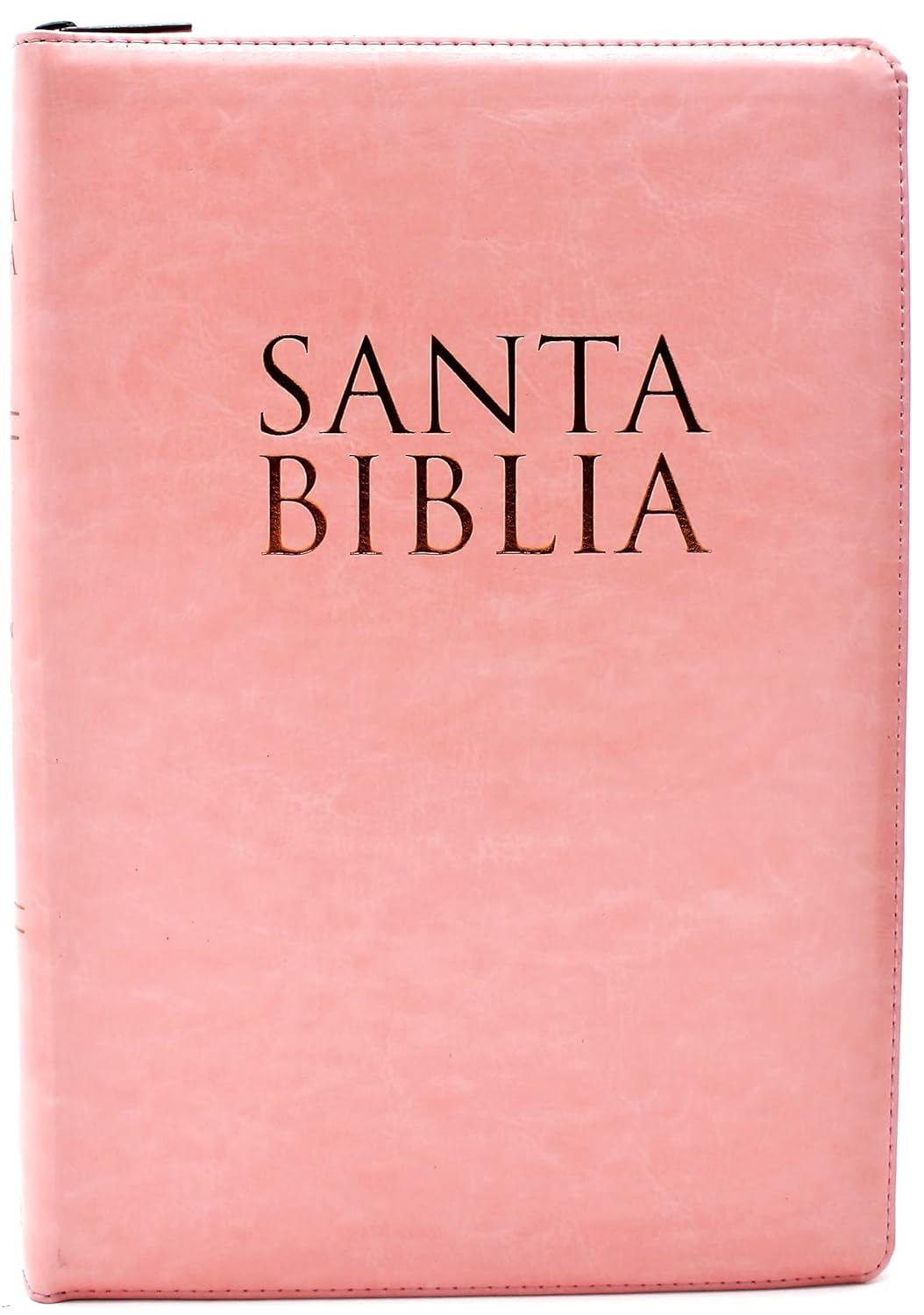 Biblia para Mujer Reina Valera 1960 Letra Super Gigante con Cierre Indice Semil Piel en color Rosado con Estuche de Proteccion Edicion Especial con fotos y ilustraciones