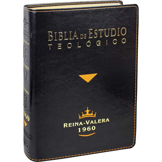 Biblia de Estudio Teológico Reina Valera 1960 Piel Fabricada Negro con Index (