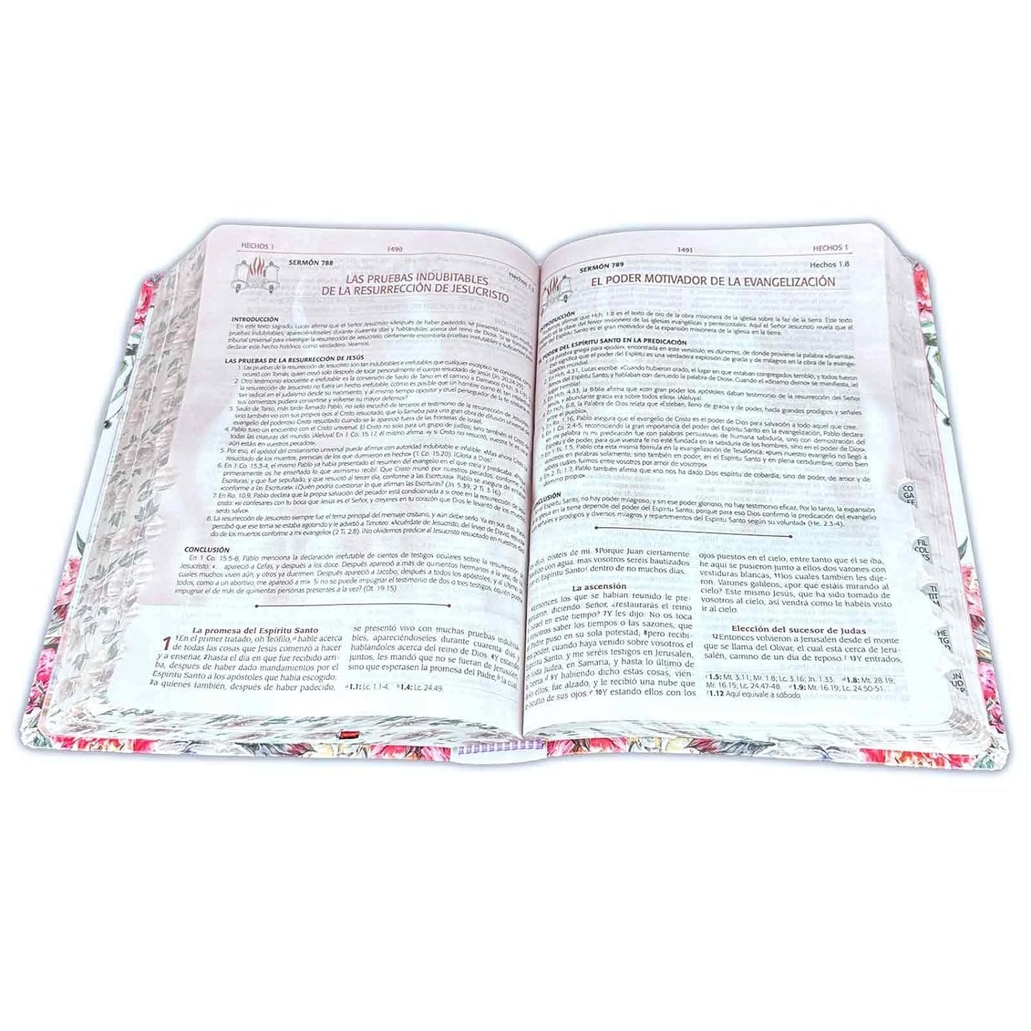 Biblia para la Predicación de Avivamiento, flores caja de regalo