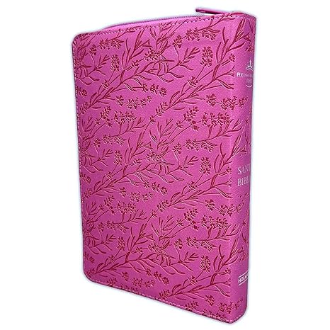 Biblia Letra Grande 12 puntos para Mujer con cierre RV1960 floral con indice