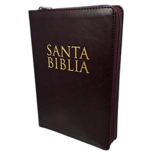 Biblia Letra Grande Manual imitacion piel caoba con cierre indice