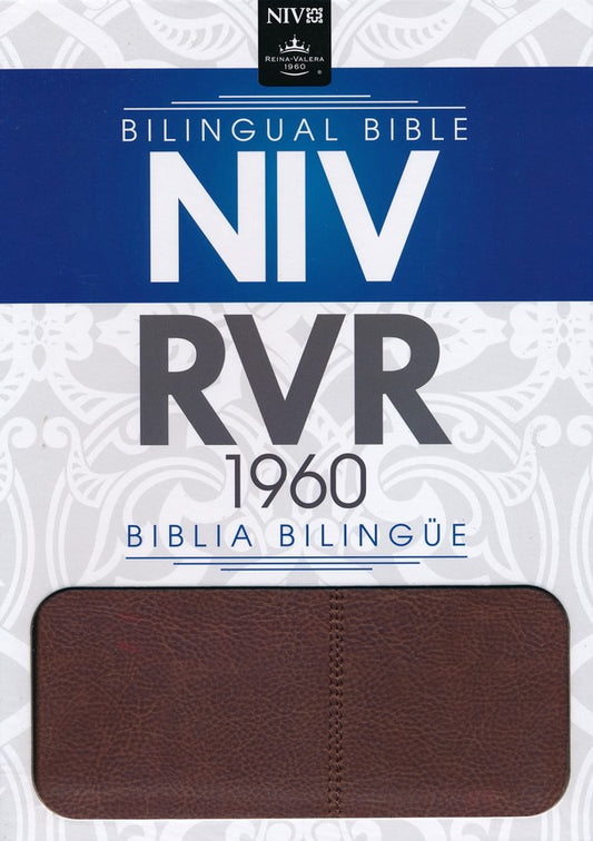 Biblia Bilingue NIV/RVR 1960, Piel Ital. Dos Tonos, Marron