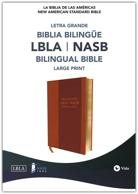 Biblia Bilingue LBLA/NASB, Piel Imit. Marrón (LBLA/NASB Bilingual Bible, Brown Imit. Leather)