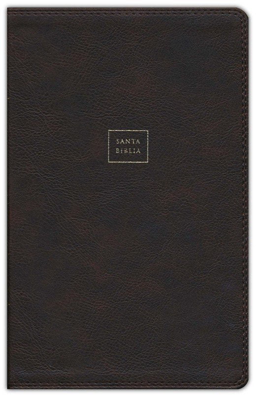 Reina Valera 1960 Santa Biblia Ultrafina Letra Grande, Leathersoft, Café, Interior a dos colores