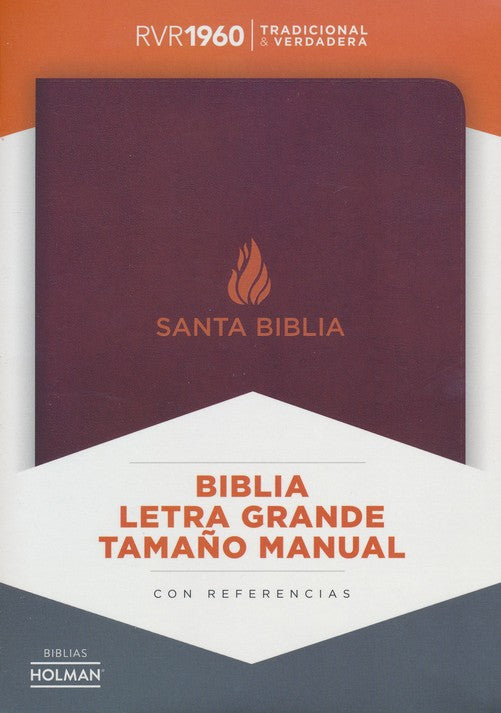 Biblia Letra Gde. Tam. Manual RVR 1960, Piel Fab. Marron