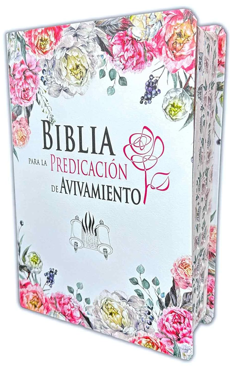 Biblia para la Predicación de Avivamiento, flores caja de regalo