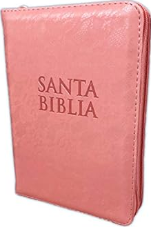 Santa Biblia Compacta (pequeña) con Cierre, Reina-Valera 1960, imitación piel, rosado floral con índice para jovenes