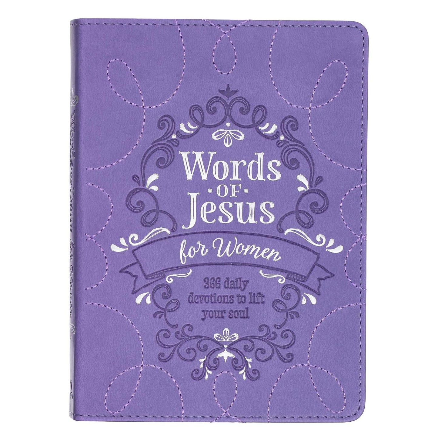 Words Of Jesus For Women, 366-Day Devotional For Women On The Words Of Jesus Purple Faux Leather Flexcover Gift Book w/Ribbon Marker