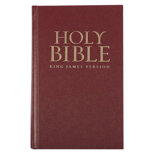 KJV Holy Bible, Pew and Worship Bible Red Letter Edition Hardcover - Ribbon Marker, King James Version, Burgundy