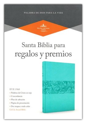 RVR 1960 Biblia para Regalos y Premios, turquesa simil piel