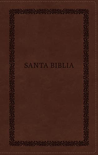 Biblia Reina-Valera 1960, Tierra Santa, Ultrafina letra grande, Leathersoft, Café, con cierre