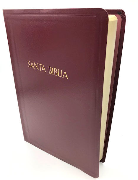 Biblia RVR60 Letra Gigante con Referencias vino imitación piel