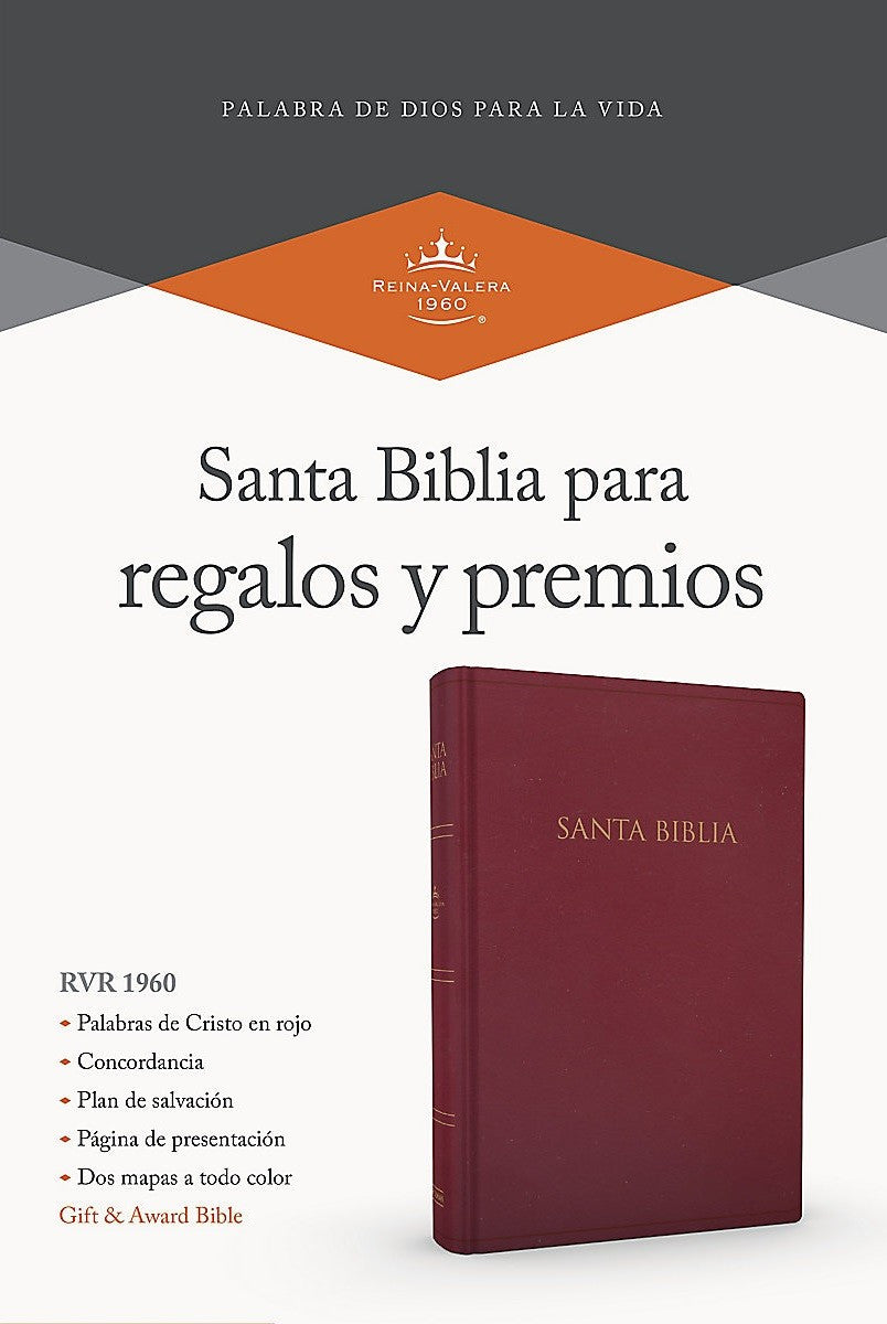 Biblia Reina Valera 1960 para Regalos y Premios. Imitación piel, borgoña