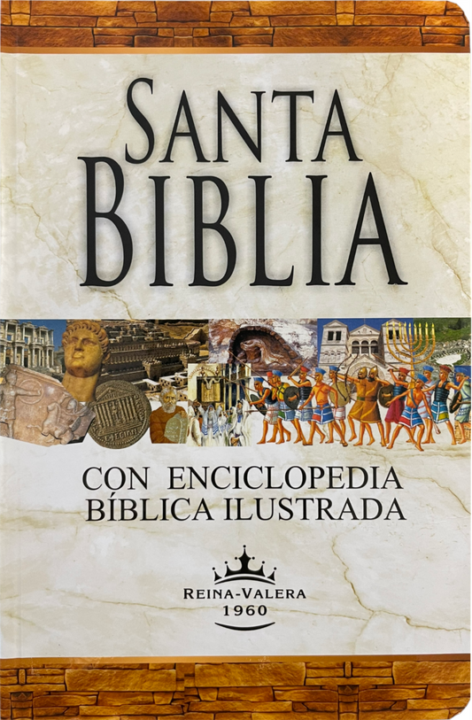 Biblia con Enciclopedia Bíblica Ilustrada Letra Grande RV1960, tapa flexible con índice