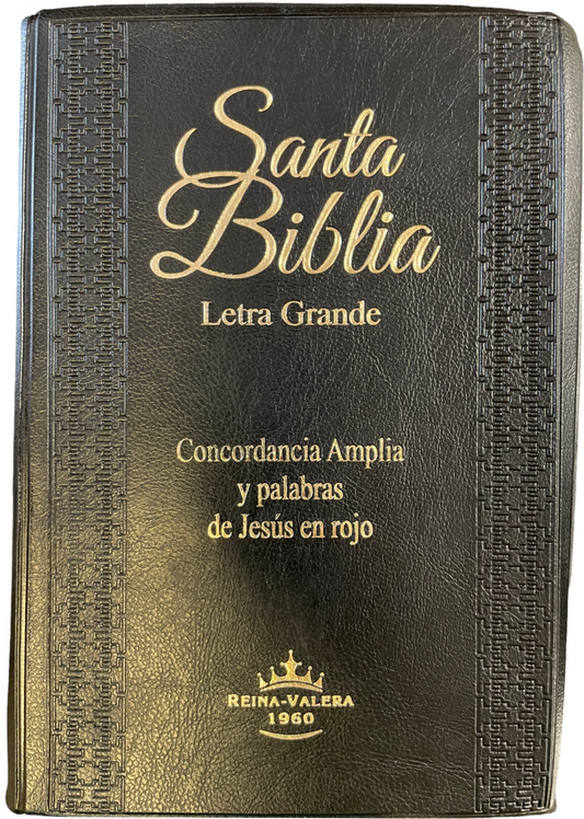 Biblia Letra Grande Concordancia Amplia RV1960, Manual Tapa Vinilo, Negro