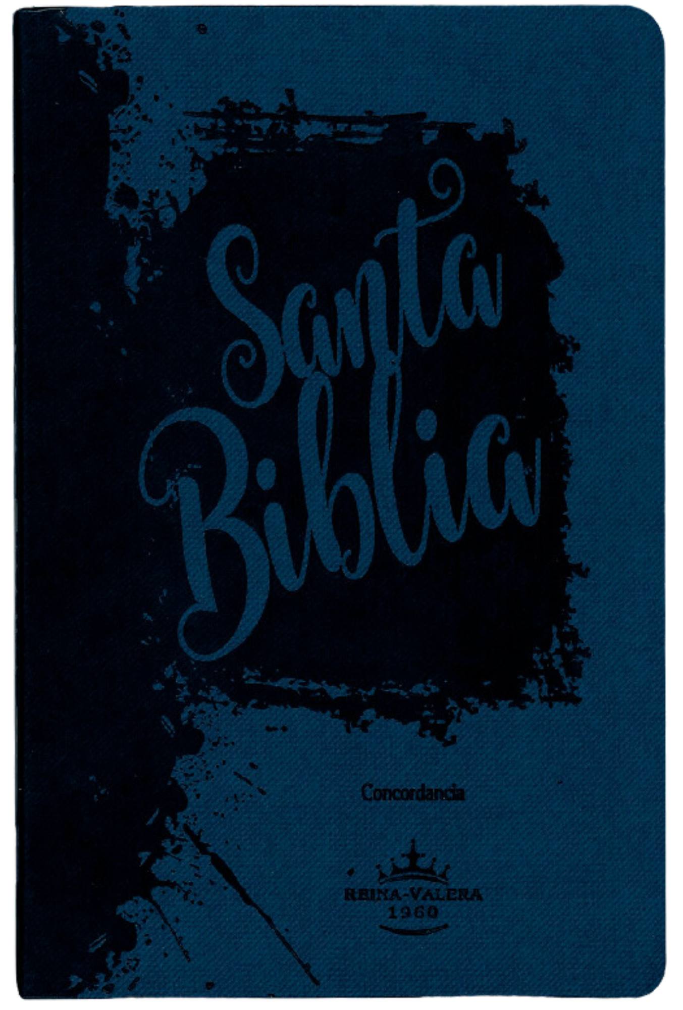 Biblia Reina Valera 1960 – Imitación Piel Azul, Canto Perlado Grafito, con Indice