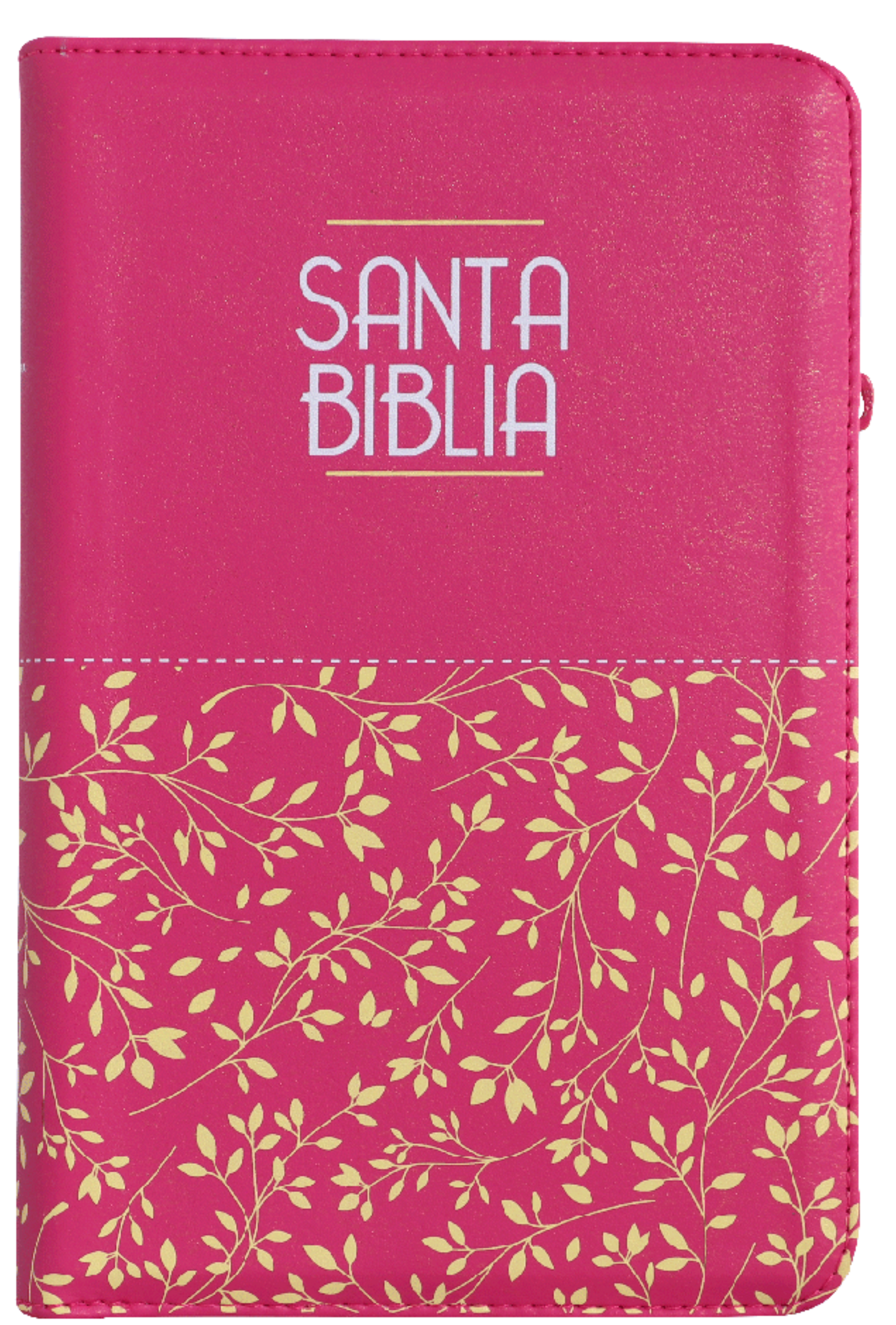 Biblia Fuscia con Flores Letra Grande Cierre RVR 1960