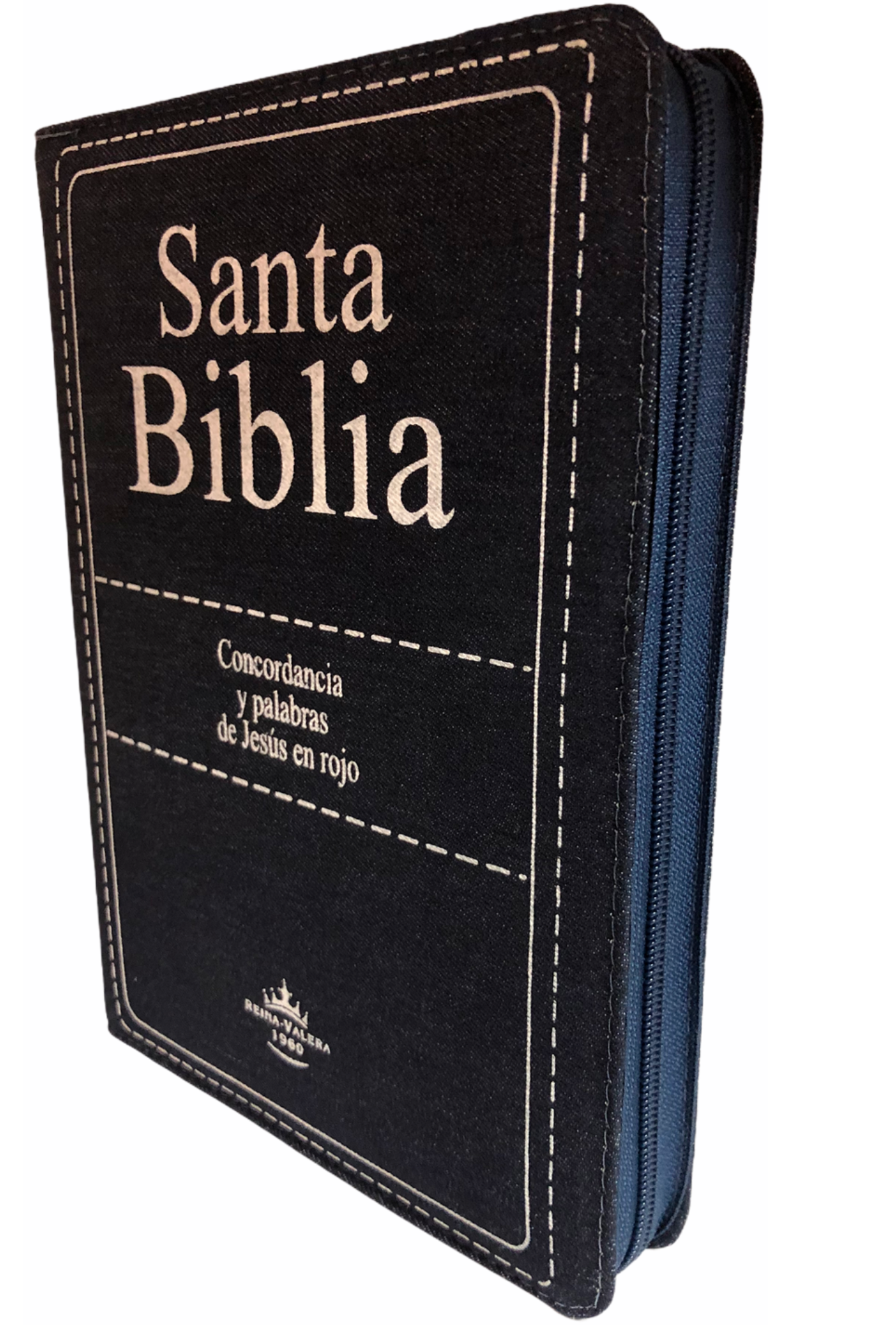 Biblia Reina Valera 1960 Letra Gigante De 14 puntos Con Cierre Tela Jean e Indice