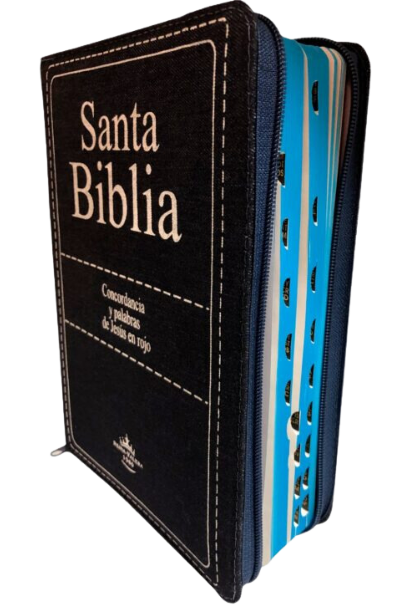 Biblia Reina Valera 1960 Letra Gigante De 14 puntos Con Cierre Tela Jean e Indice