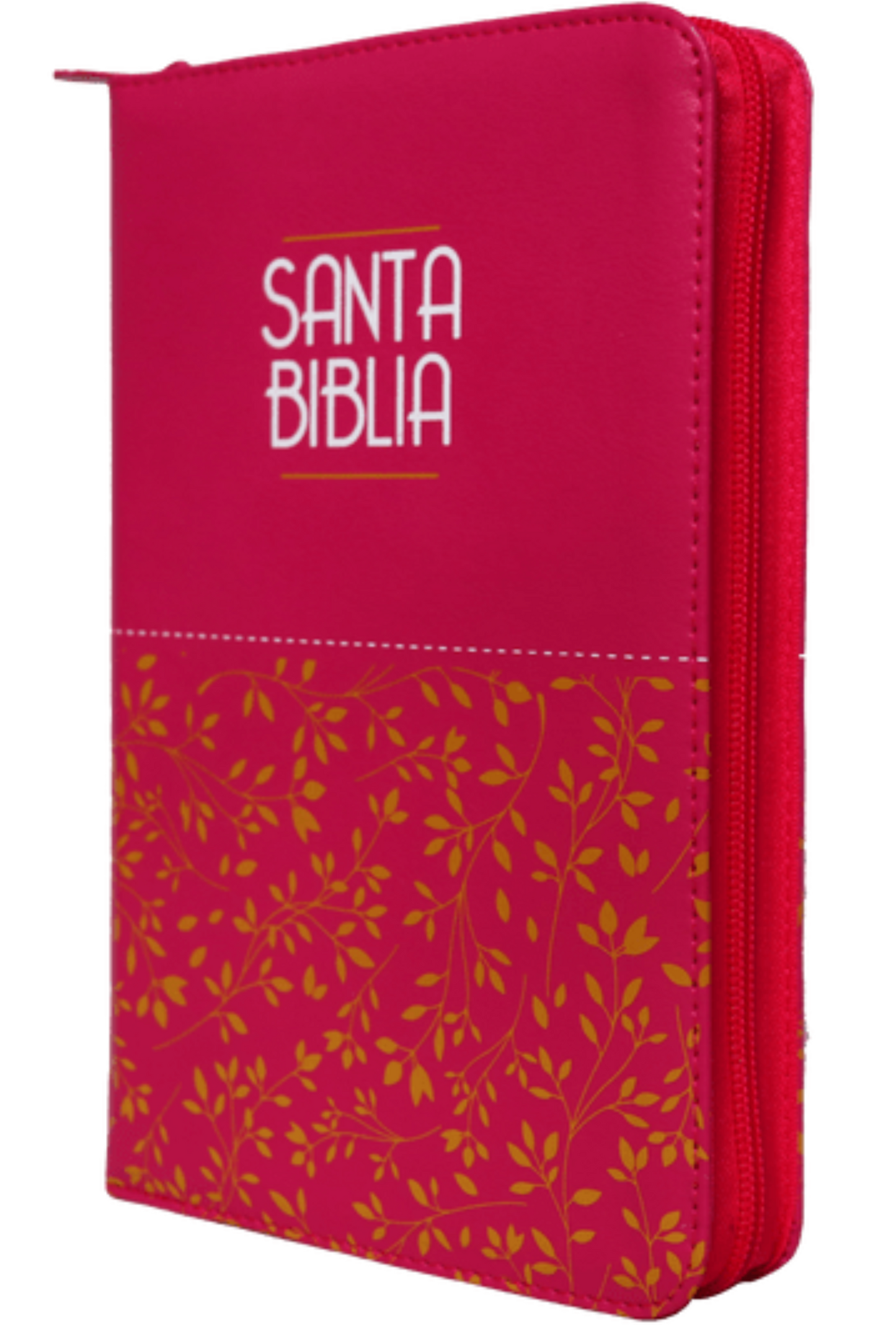 Biblia Fuscia con Flores Letra Grande Cierre RVR 1960