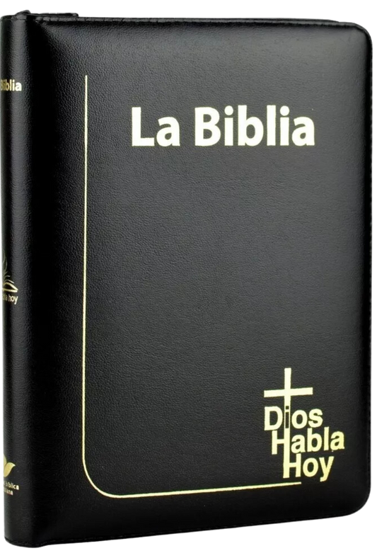 Biblia Dios Habla Hoy Imitación Piel Negro con Cierre