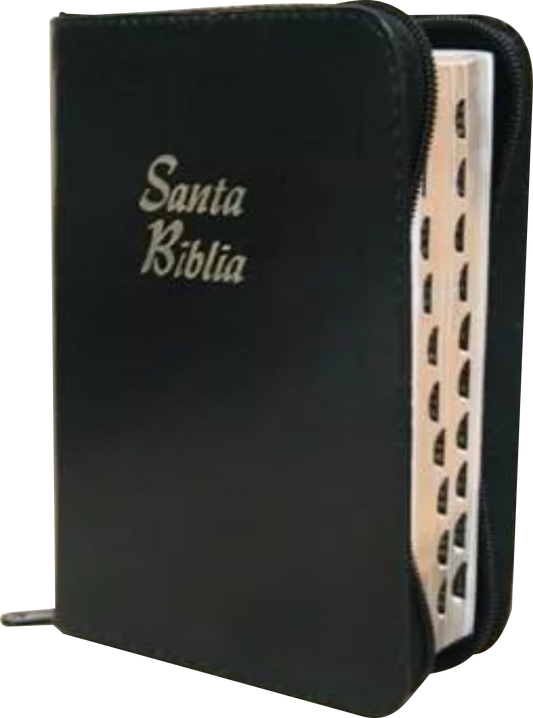 Biblia Letra Grande Concordancia Amplia RVR1960, Manual, con Cierre Tapa Acolchada Negro con Indice