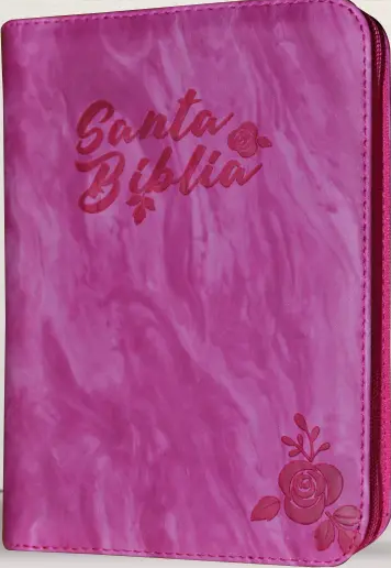 Biblia RVR60 Fucsia/Cierre Indice/Canto Plateado