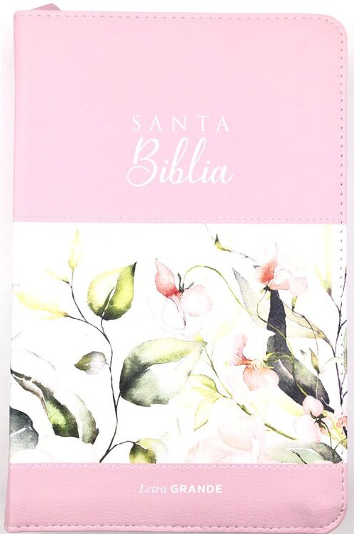 Biblia RVR60 045 LG con Índice Boho Rosa