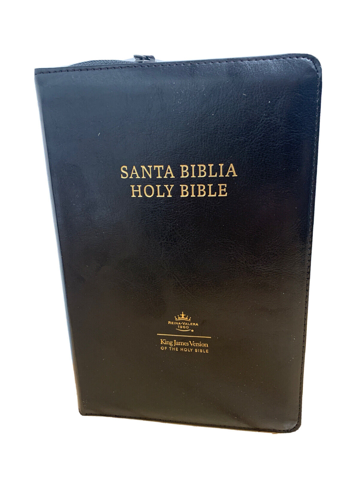 BIBLIA BILINGUE/BILINGUAL BIBLE TAMAÑO PERSONAL REINA1960/KJV CIERRE INDICE NEGRO