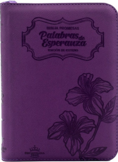 Biblia de Promesas Palabras de Esperanza Estudio Lila Rvr 1960