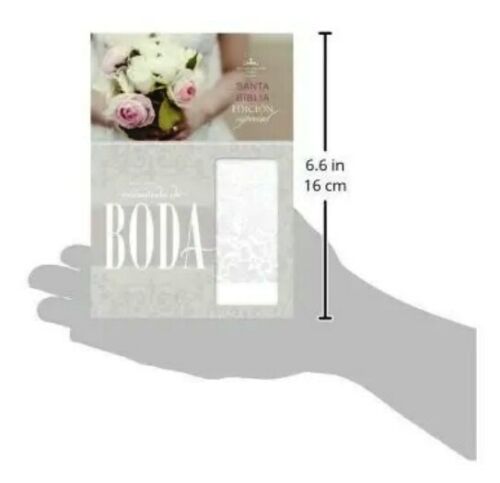 Rvr 1960 Biblia Recuerdo de Boda, Blanco Floral Simil Piel