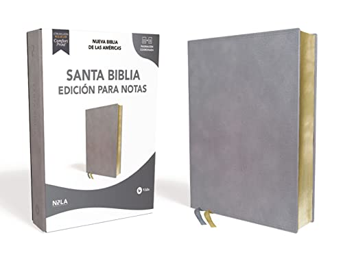 Santa Biblia NBLA Edicion de Notas, Piel Imit., Gris