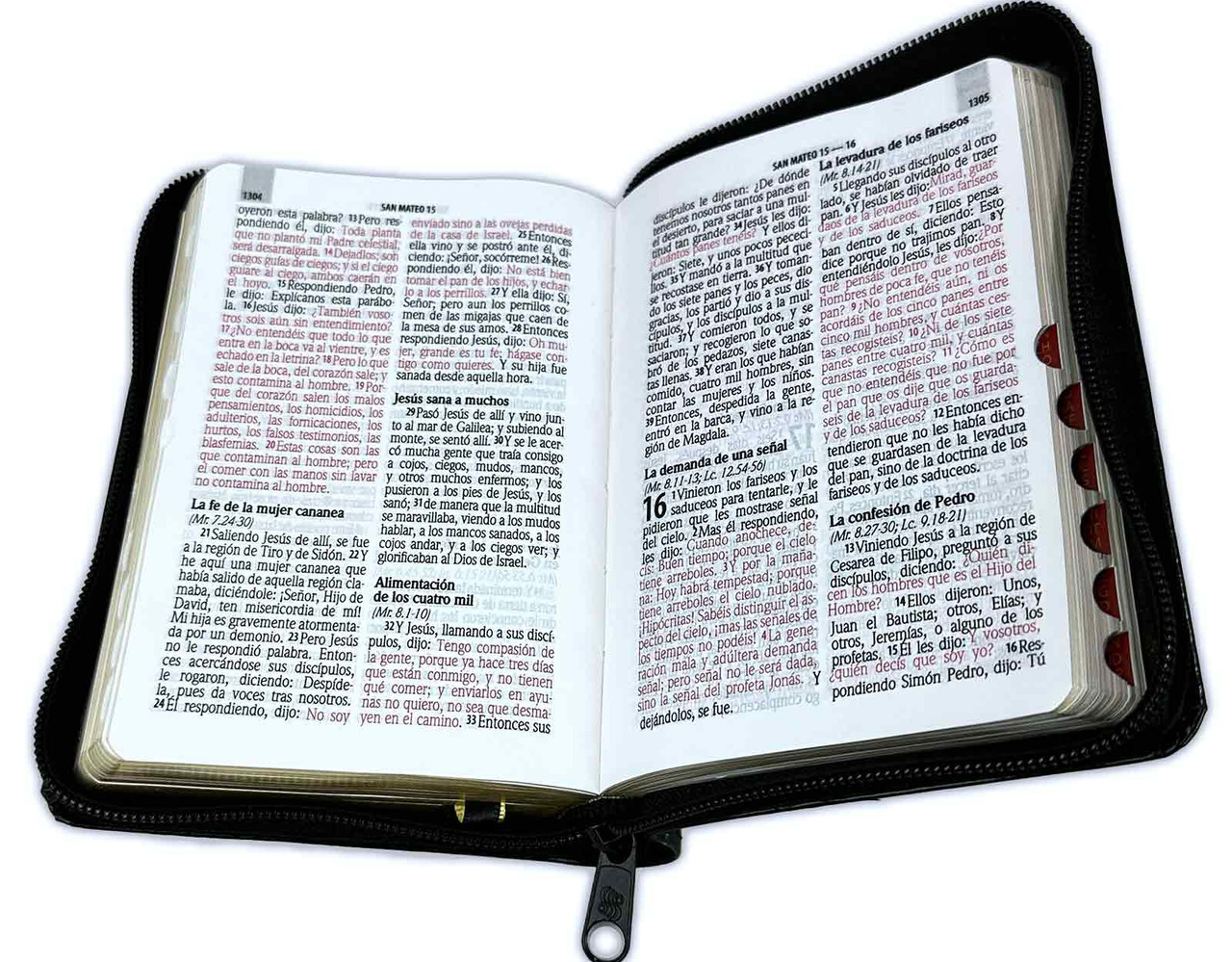 Biblia de Bolsillo con Cierre RV1960 imit piel negro con índice