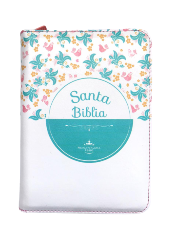 Biblia RVR1960 Blanco Flores